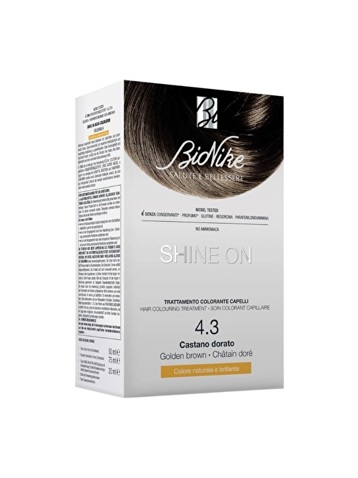 BIONIKE SHINE ON Hair Colouring Treatment No: 4.3 GOLDEN BROWN