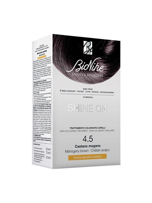 BIONIKE SHINE ON Hair Colouring Treatment No: 4.5 MAHOGANY BROWN