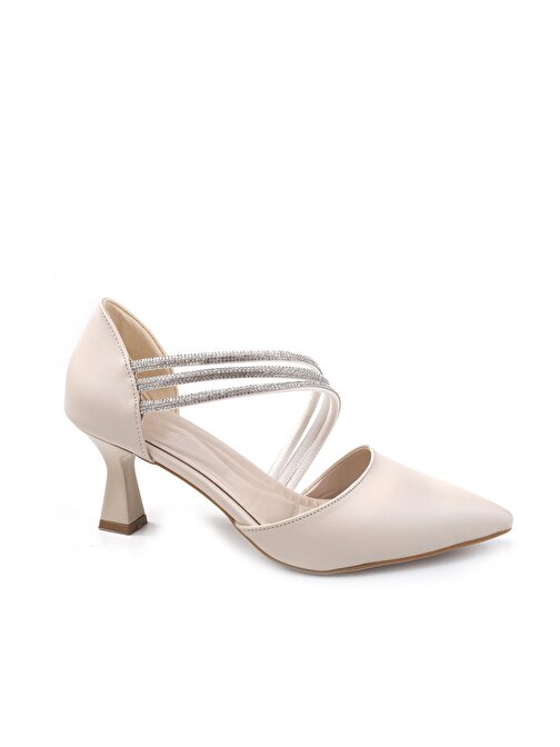 Ceylan 3559 Kadın 6 Cm Topuklu Taşlı Stiletto Ayakkabı