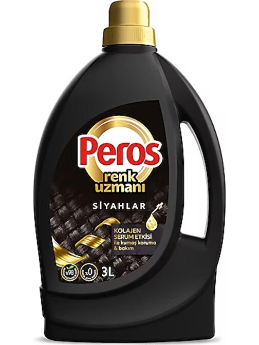 Peros Sıvı Bakım Renk Uzmanı Siyahlar için Sıvı Çamaşır Deterjanı 3 L
