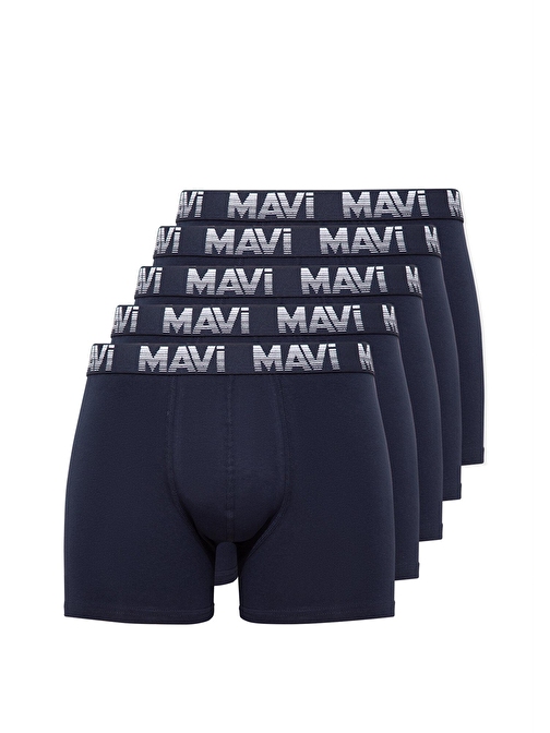 Mavi - 5li Lacivert Basic Boxer Seti 0911509-70490