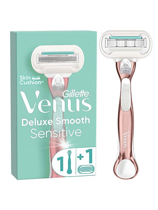 Gillette Venus Deluxe Smooth Makine + 5 Bıçaklı Yedek Başlık