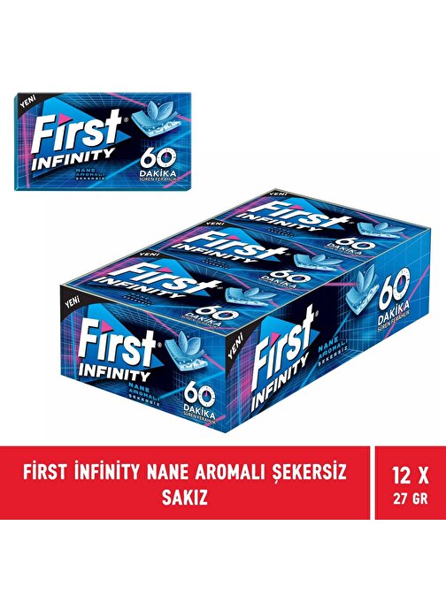 First Infinity 60 Dakika Nane Aromalı Şekersiz Sakız - 12 Adet