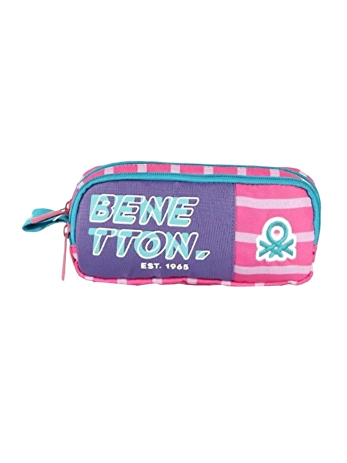 Benetton Kalem Çantası Çift Bölmeli Pembe 03755