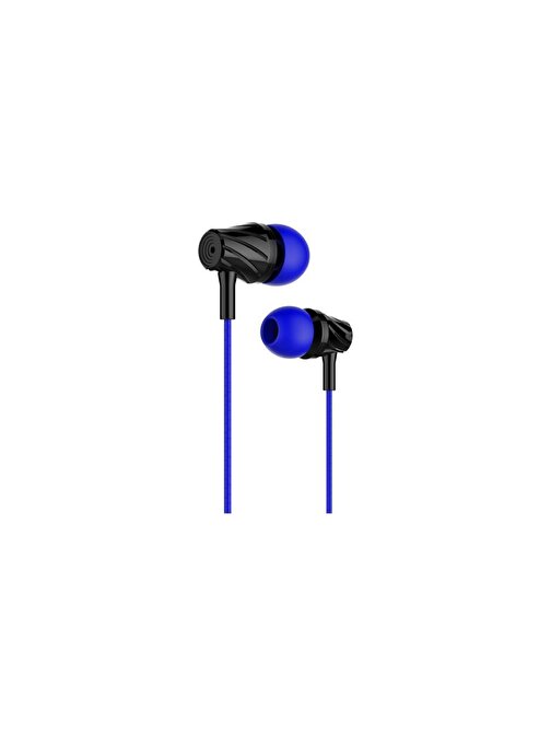 Sunix Stereo Ses Mikrofonlu 3.5mm Jack Kulak İçi Kablolu Kulaklık Mavi SX-07