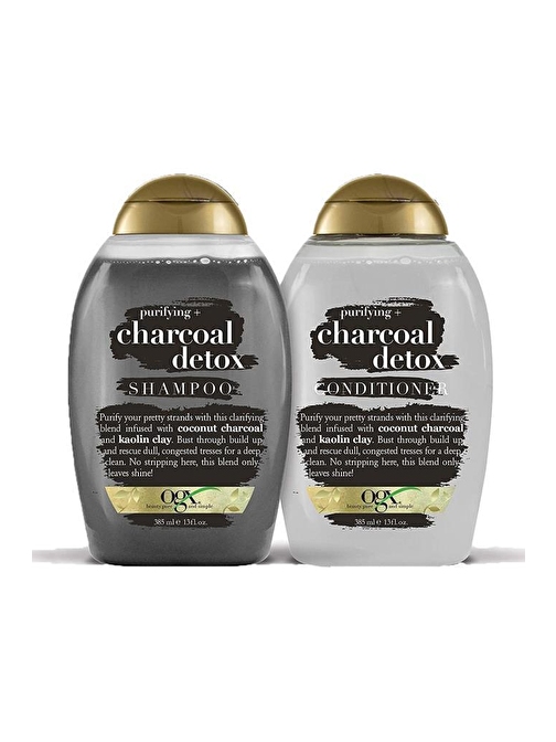 Organix Charcoal Detox Şampuan 385 ml + Saç Kremi 385 ml