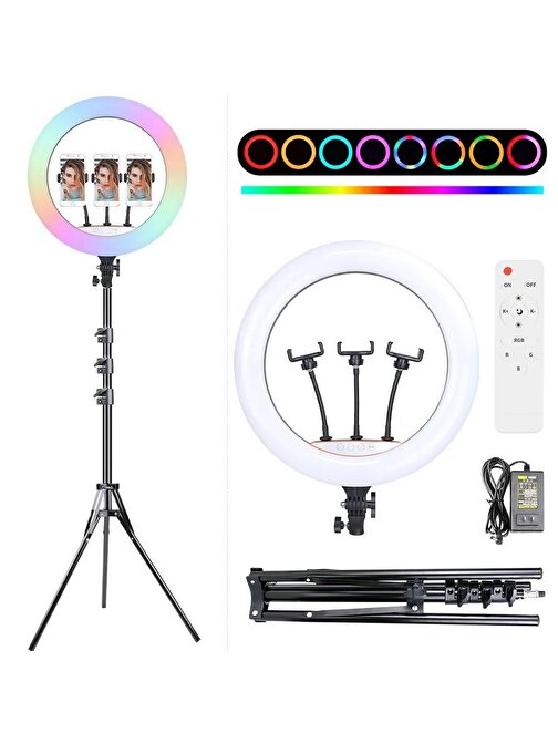 Newface RD45 Diamond 2.1 mt Tripod 45 cm RGB Led Kumandalı Selfie Işığı