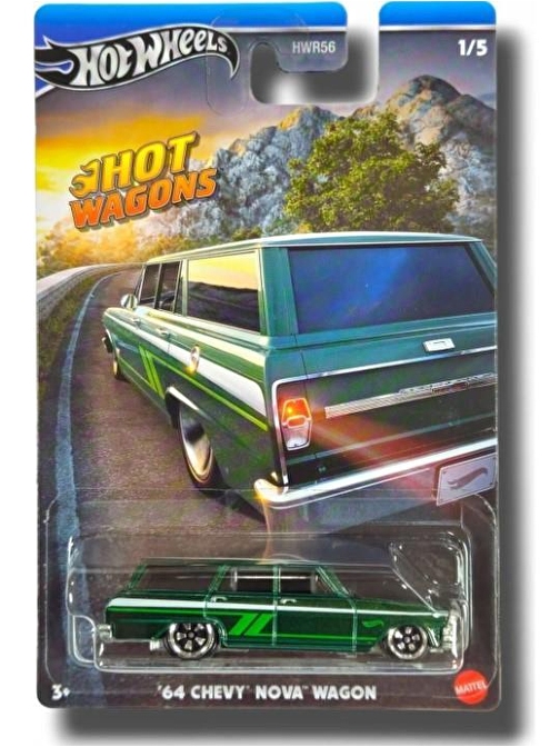 Hot Wheels Premium Hot Wagons '64Chevy Nova Wagon HRR89