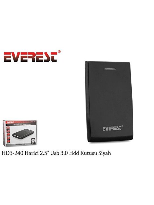 Everest HD3-240 Harici 2.5" Usb 3.0 Hdd Kutu Siyah
