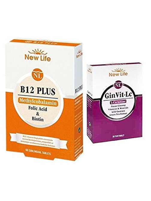 New Life B12 Plus 60 Tablet & Ginvit-Lc