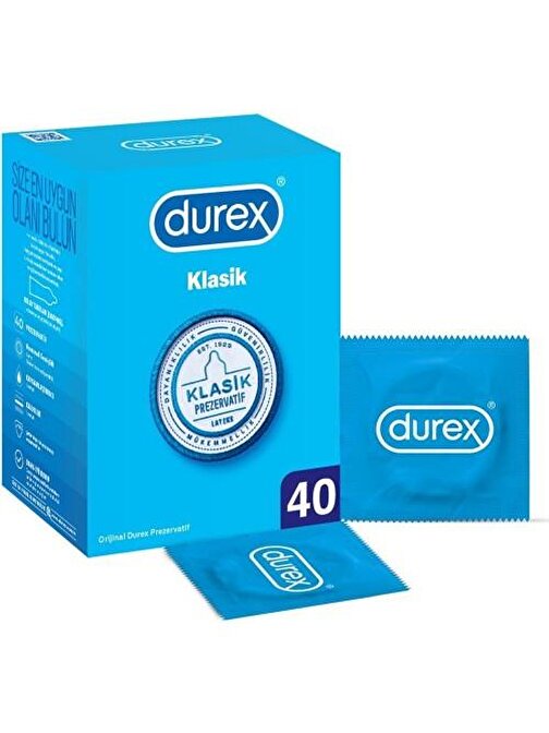 Durex Klasik Kondom 40 lı