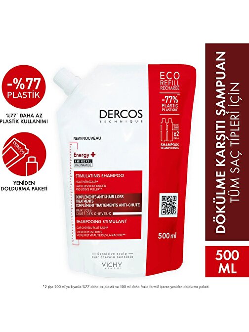 Vichy Dercos Energisant Saç Dökülmesine Karşı Şamp 500 ml