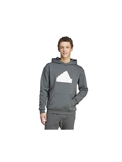 adidas M Fi Bos Hd Erkek Günlük Sweatshirt IN3324 Gri