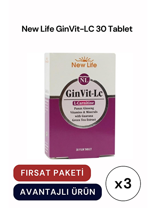 New Life GinVit-LC 30 Tablet - 3 Adet