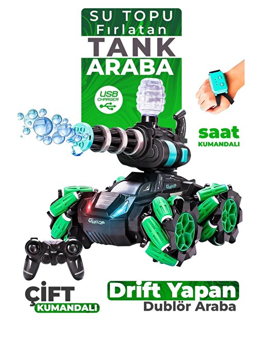 Drift Dublör Rc Su Bombası Atan Tank Araba