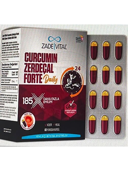 Zade Vital Zerdeçal Forte Daily 60 Kapsül