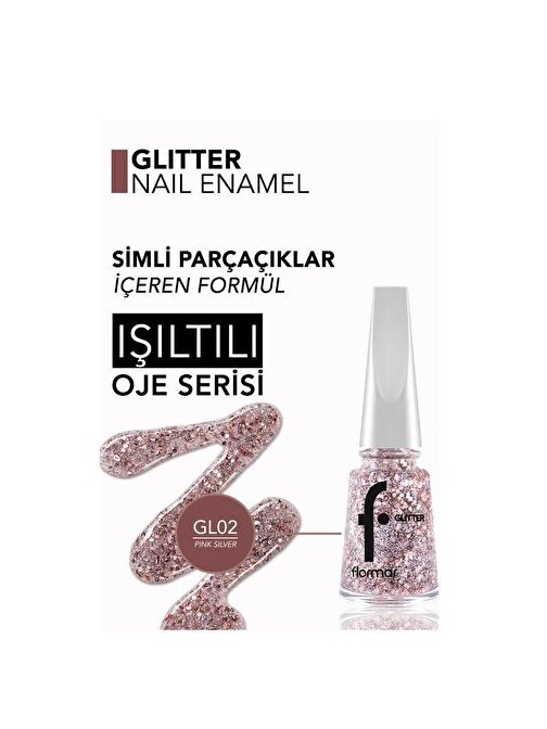 Flormar glıtter naıl enamel simli oje GL02