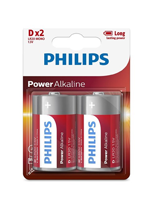 Philips Power Alkalin D Boy Pil 2 Li LR20P2B/05
