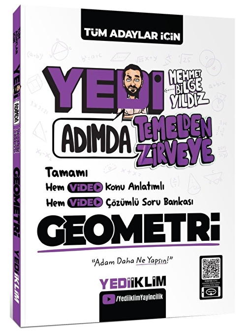 Yediiklim Yayınları Yedi Adımda Temelden Zirveye Geometri Video Konu Anlatımlı Video Çözümlü Soru Bankası