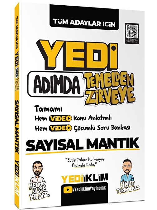 Yediiklim Yayınları Yedi Adımda Temelden Zirveye Sayısal Mantık Video Konu Anlatımlı Video Çözümlü Soru Bankası