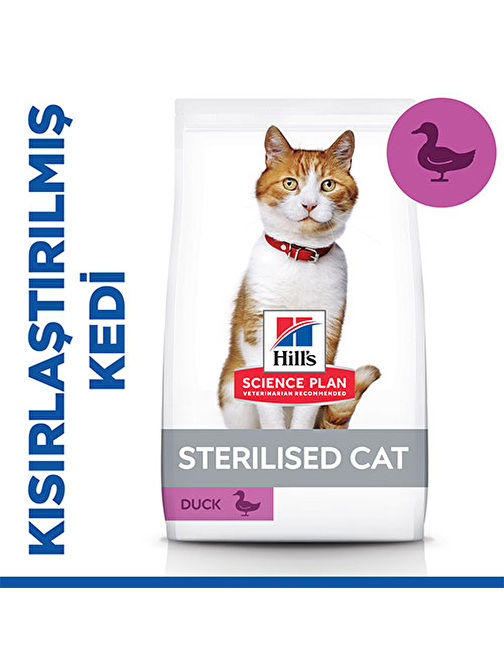 Hill’s SCIENCE PLAN Sterilised Ördekli Kısırlaştırılmış Kedi Maması 3 Kg