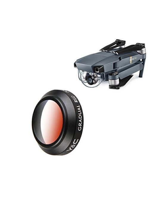 DJI Mavic Pro YC Lens Kamera Degrade Filtre Kırmızı Renk