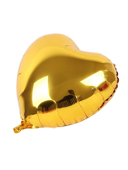 Parti Aksesuar Kalp Balon Folyo Sarı 45 cm 18 inç