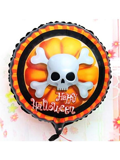 Parti Malzemeleri Halloween İskelet Kuru Kafa Folyo Balon 18 inç