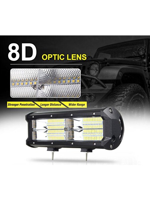 Spot Işık Off Road Car Truck 216W 10-30V 21600 Lümen LED Light Bar Flood Spot