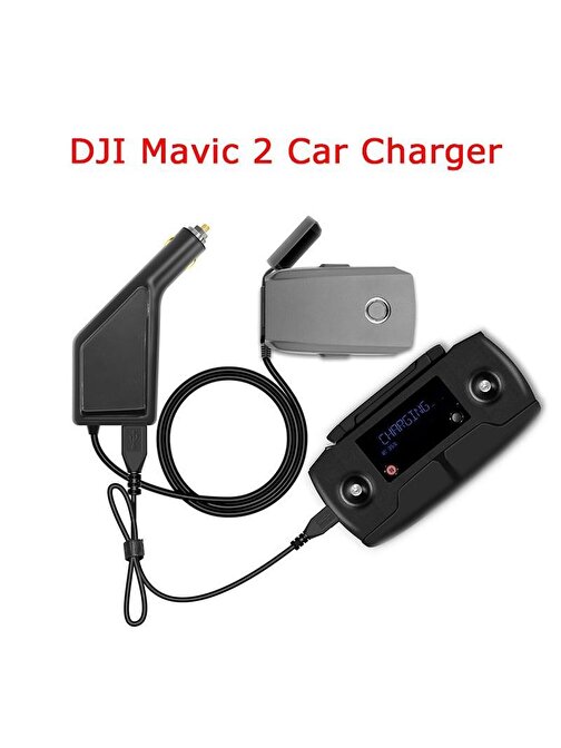 DJI Mavic 2 Pro 2 in 1 Araç Şarj Aynı Anda Pil ve Kumanda Şarjı