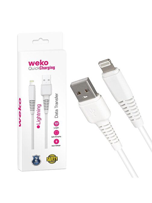 WEKO WK-22022 USB TO LIGHTNING 1 MT ŞARJ KABLOSU (NO:2)