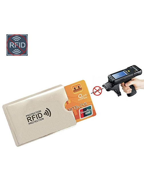 Kredi Kartı RFID Etkisizleştirme Zarfı Kart Anti-Çalınma 2 Adet 6.2x9.3 cm