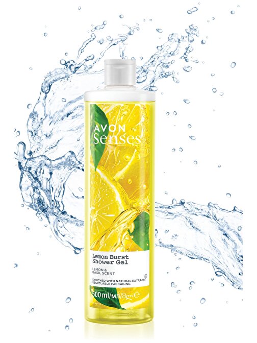 Avon Senses Lemon Burst Limon ve Reyhan Kokulu Duş Jeli 500 Ml.