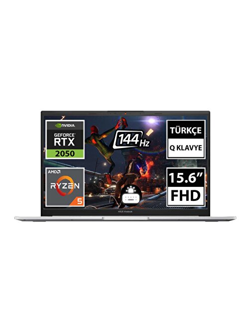 Asus VivoBook Pro 15 M6500QF-HN017 Ryzen5 5600H 16GB 512SSD RTX2050 15.6" FullHD FreeDOS Taşınabilir Bilgisayar