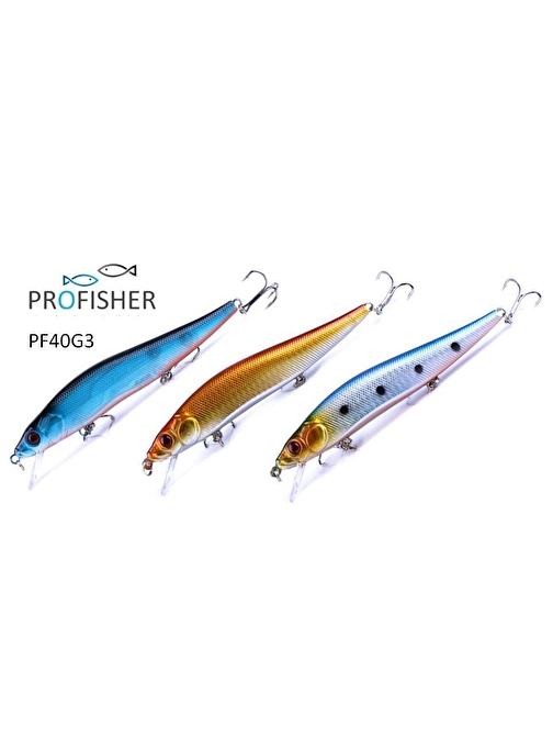 Profisher 2 Renk Set 3 Kanca Sahte Balık Yem 13 gr 12,5 cm W Gear