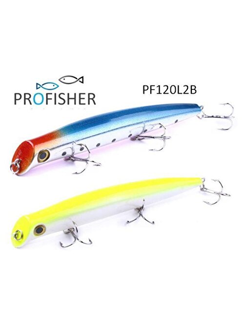 PROFISHER 2 Renk Set 2 Kanca Sahte Balık Yem 17 gr 12 cm Surface Sub