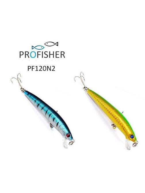 PROFISHER 2 Renk Set 2 Kanca Sahte Balık Yem 8,5 gr 9,5 cm Hook