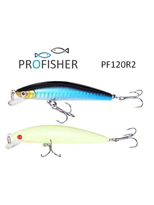 PROFISHER 2 Renk Set 2 Kanca Sahte Balık Yem 8 gr 8,5 cm Salmon