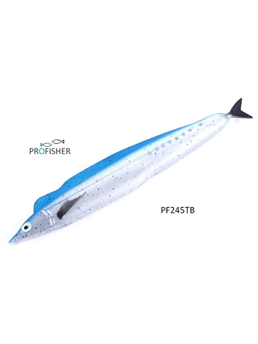 PROFISHER Tuna Avı Lacivert Silikon Sahte Balık Yem 32 cm 76 gr