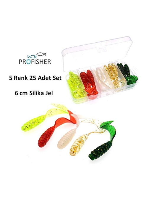 PROFISHER Silika Jel Sahte Yumuşak Yem 6 cm 1,8 gr Plastik Kutuda