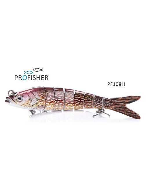 PROFISHER 8 Eklem 2 Kanca Sahte Balık Yem 19 gr 13 cm Pike K