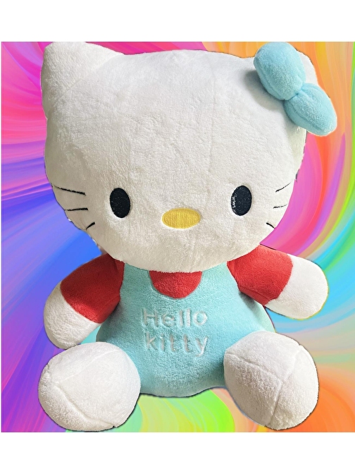 SEvimli Oturan Peluş Hello Kitty - 80 cm, Uyku ve Oyun Arkadaşı