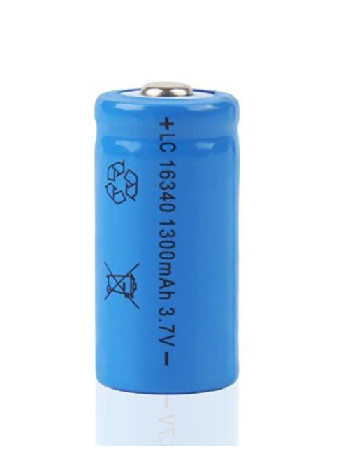 16340 CR123A 1300mAh 3.7V Li-on Şarjlı Pil 500-800 Cycle