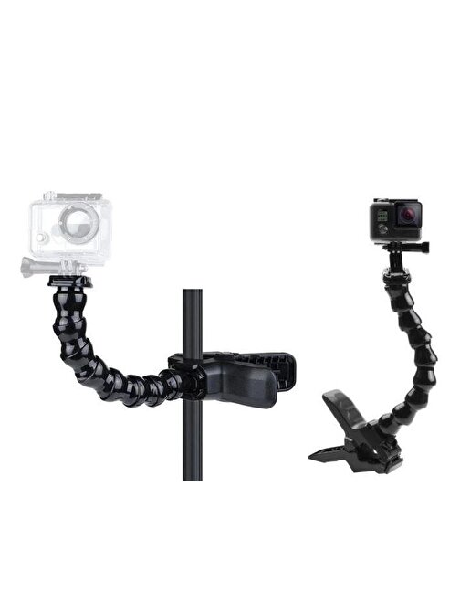 Gopro Aksiyon Kamera Flex Yılan Kelepçe Evrensel Kol 8 Bölümlü