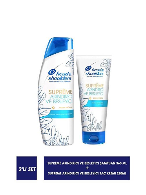 Head&Shoulders Supreme Arındırıcı Şampuan 300 ml +  Saç Kremi 220 ml