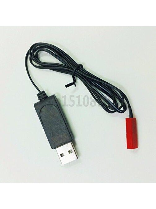 Şarj Kablosu 3.7V USB JST Kırmızı Uçlu Lipo Piller İçin