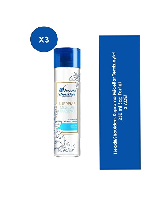 Head&Shoulders Supreme Micellar Temizleyici 250 ml Saç Toniği X3