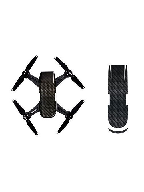 DJI Spark Su Geçirmez Premium PVC Sticker Çıkartma Carbon