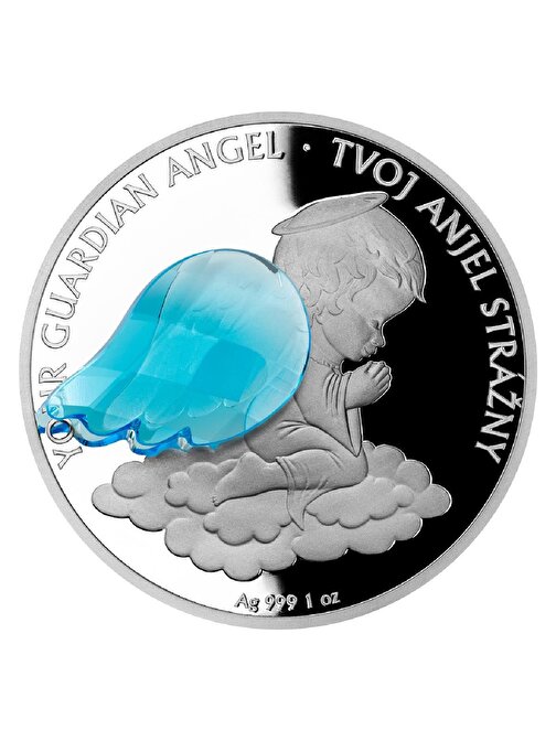 AgaKulche Your Guardian Angel SK Proof 1 Ons Gümüş Sikke Coin (999.0)