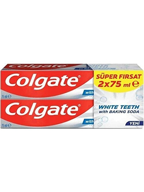 Colgate White Teeth With Baking Soda 2'li 75 ml